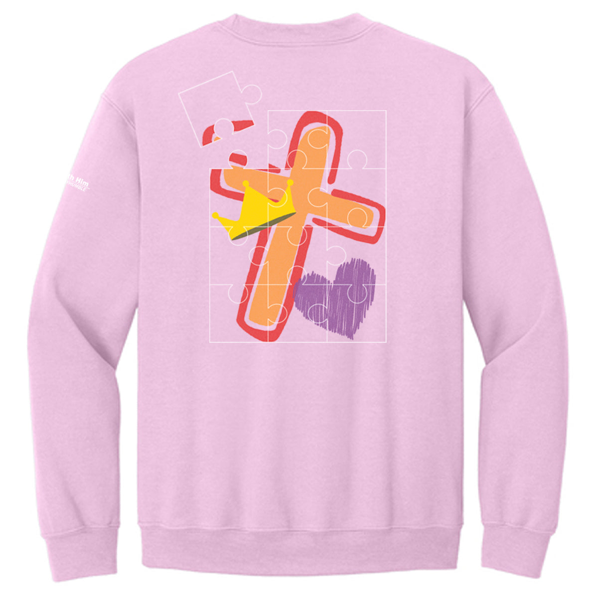 I love Jesus to pieces Adult Crewneck