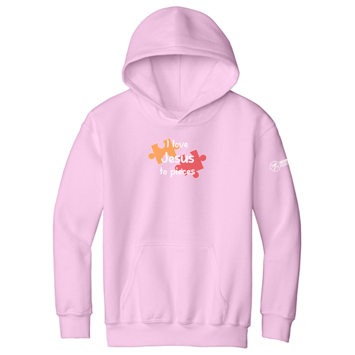 I love Jesus to pieces Youth Hoodie