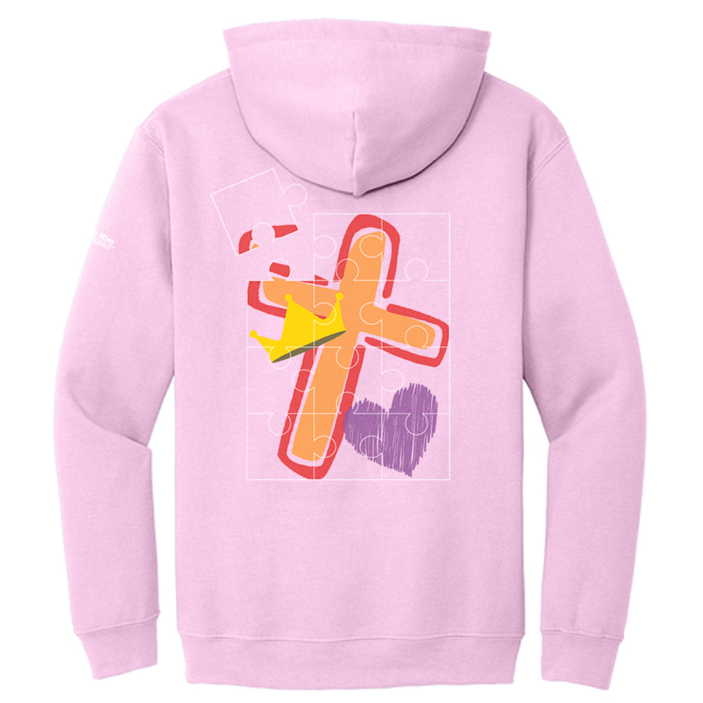 I love Jesus to pieces Adult Hoodie