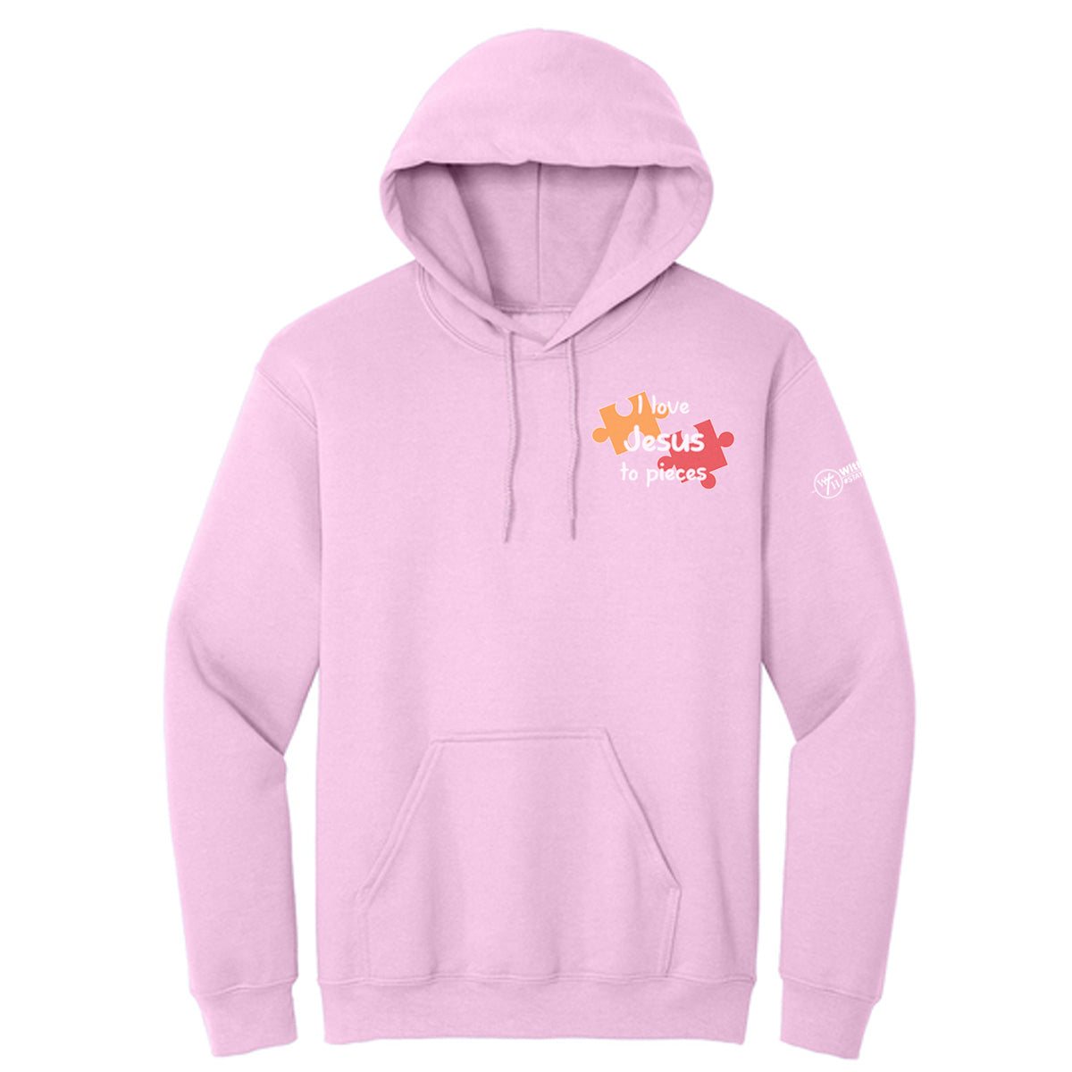 I love Jesus to pieces Adult Hoodie