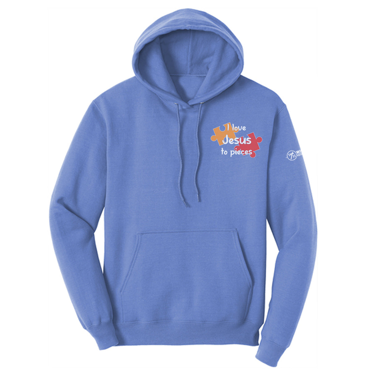 I love Jesus to pieces Adult Hoodie