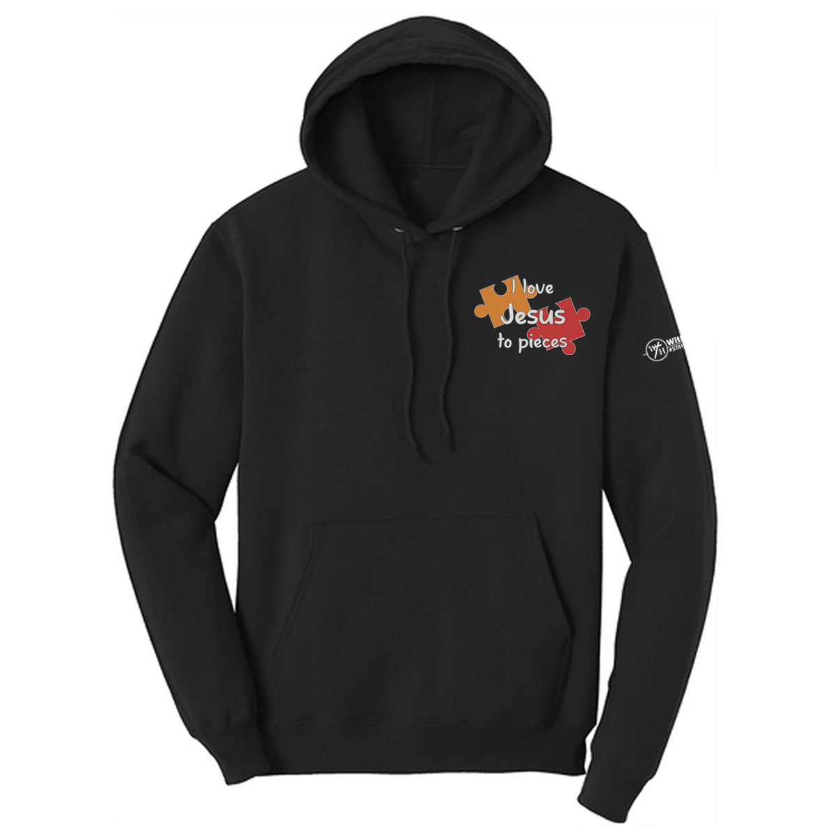 I love Jesus to pieces Adult Hoodie