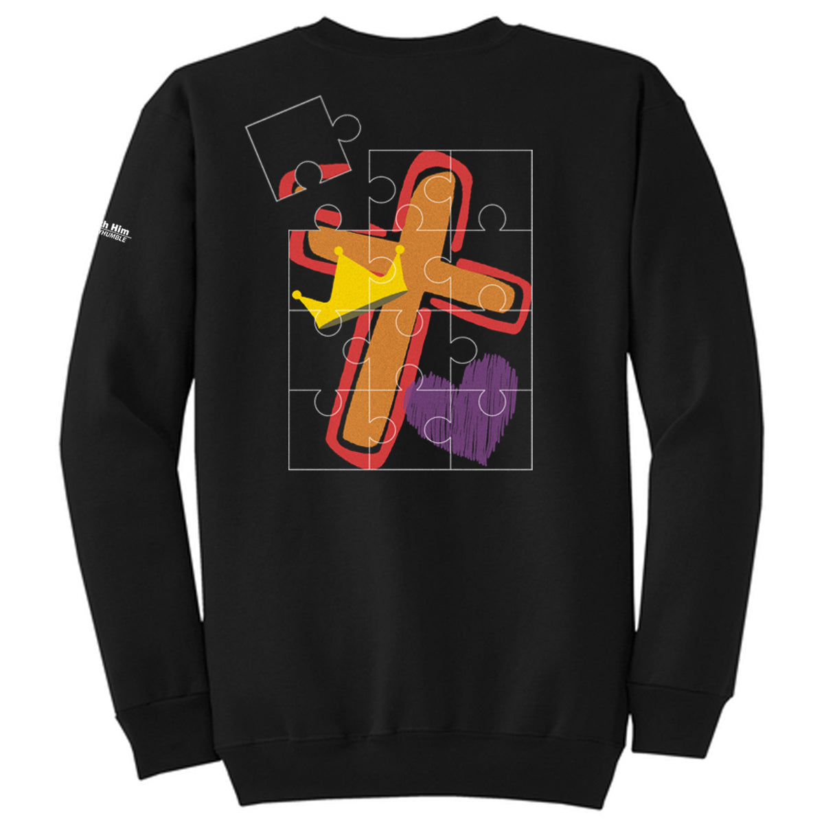 I love Jesus to pieces Adult Crewneck