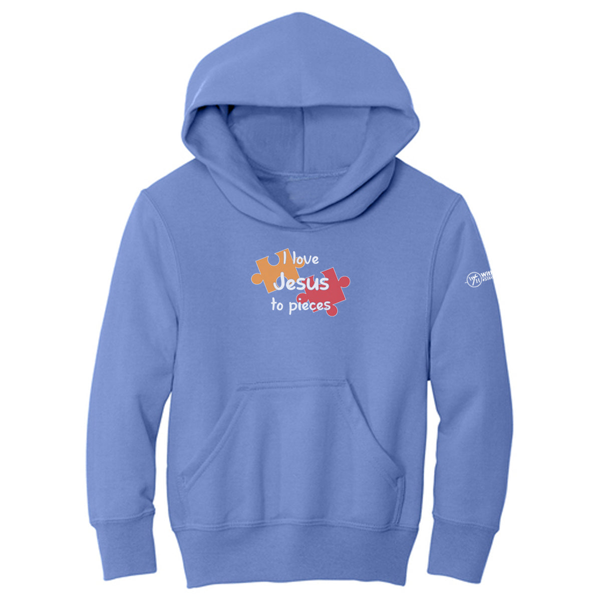 I love Jesus to pieces Youth Hoodie
