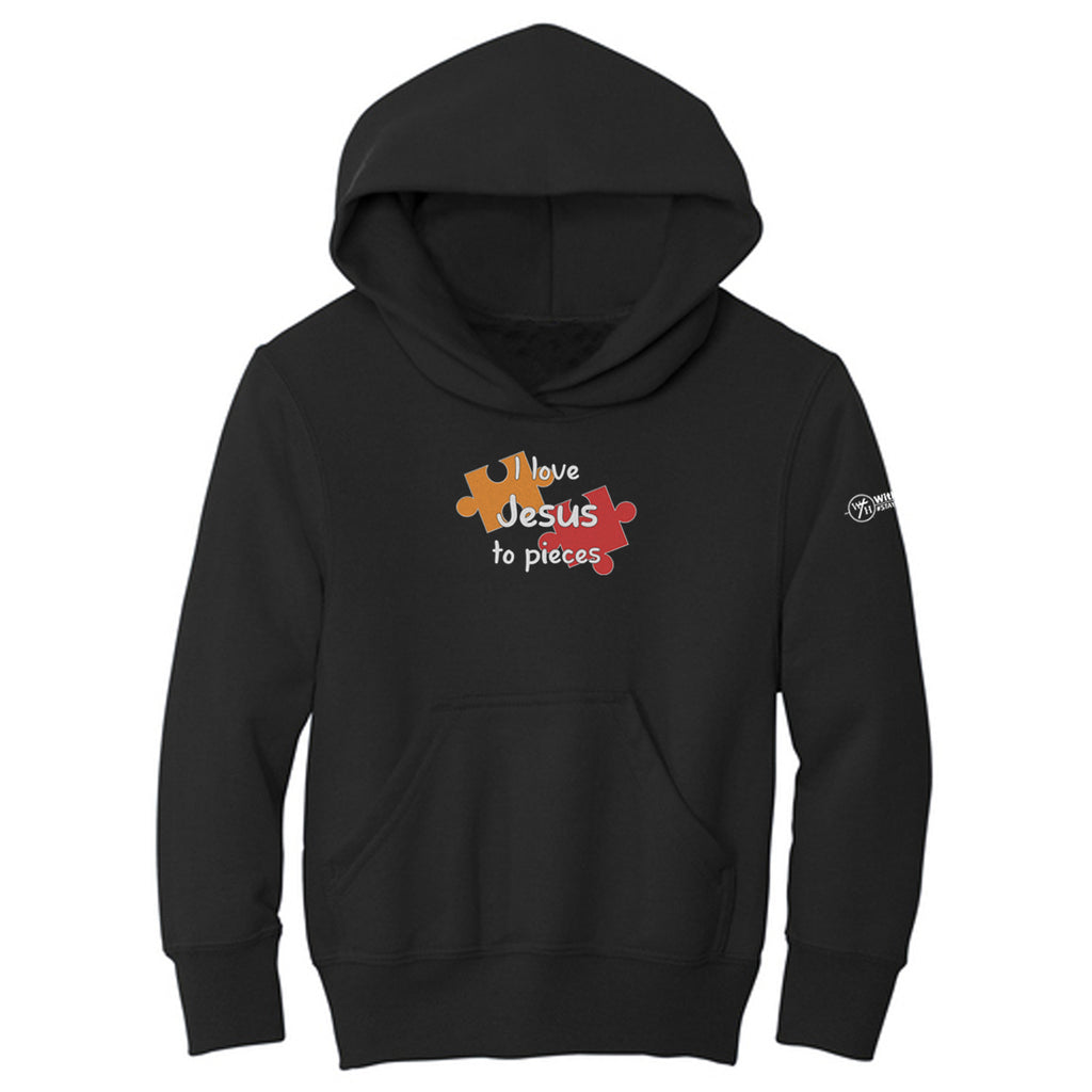 I love Jesus to pieces Youth Hoodie