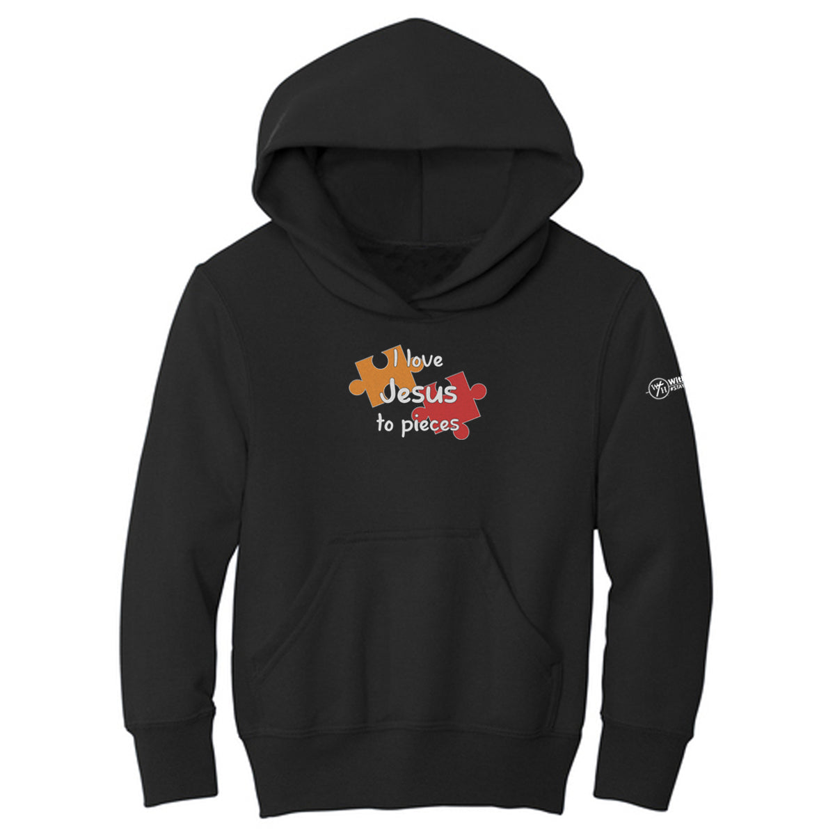 I love Jesus to pieces Youth Hoodie