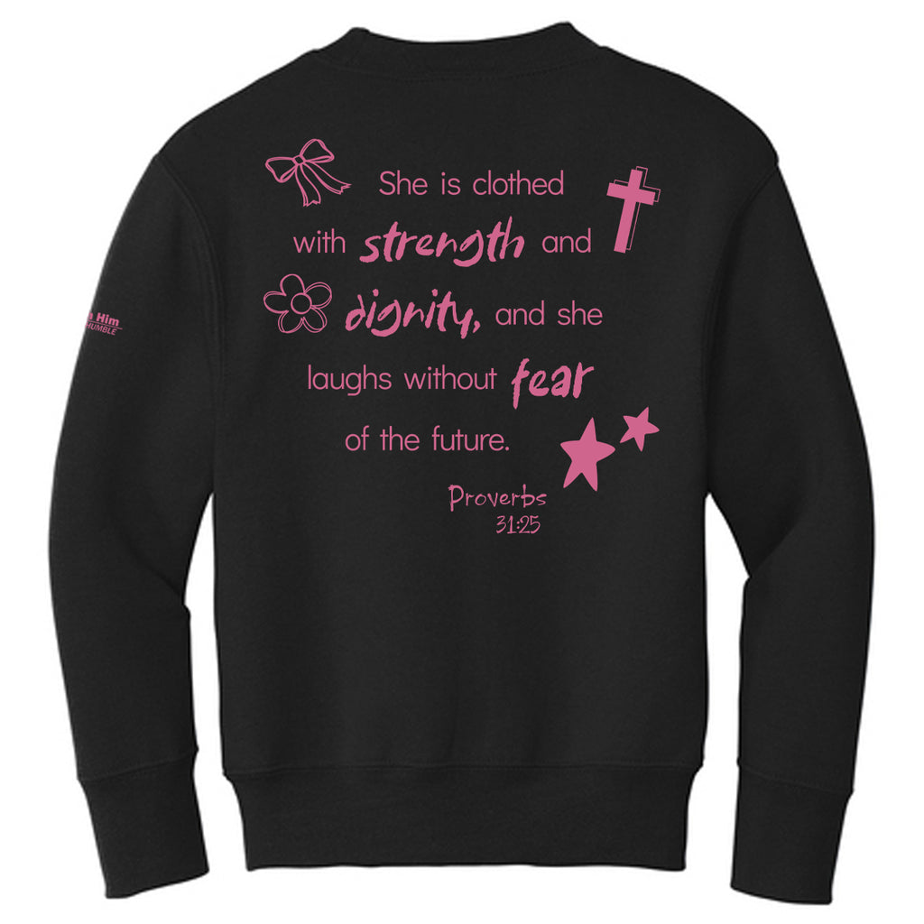 Proverbs 31:25 Youth Crewneck