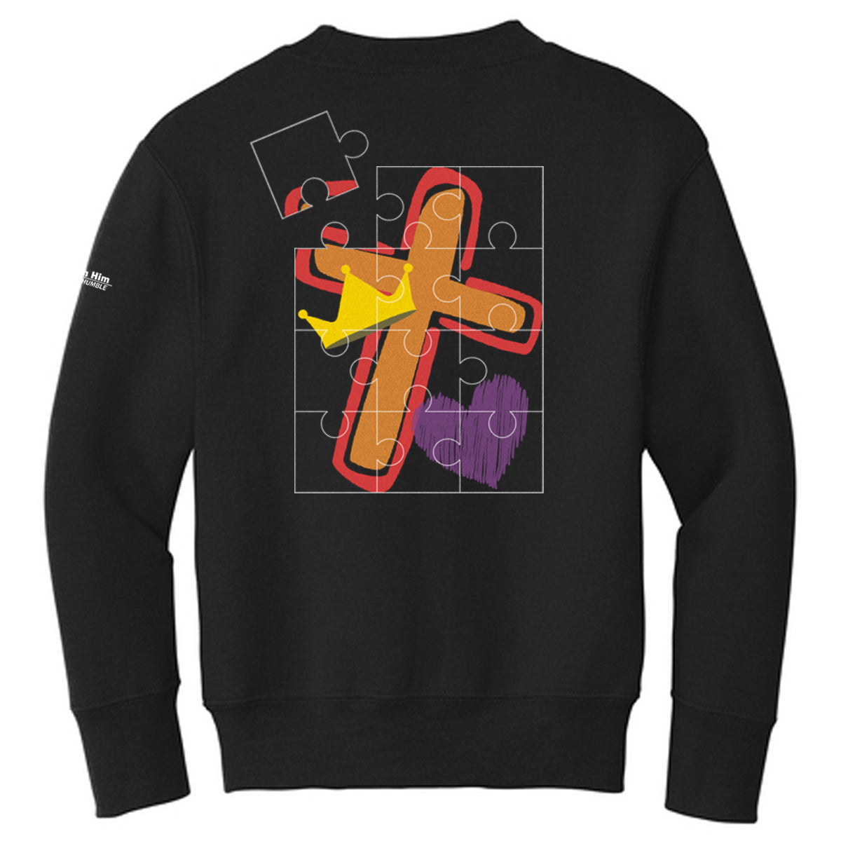 I love Jesus to pieces Youth Crewneck